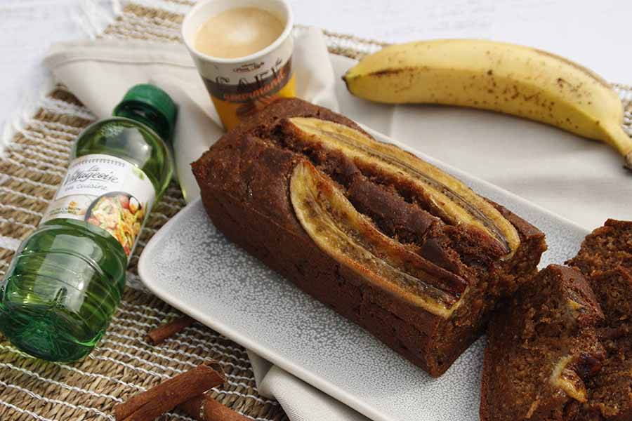 Découvrez notre recette de banana bread sans oeuf au vin blanc La Villageoise en cuisine